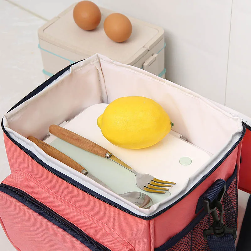 Portable Picnic Cool Bag Refrigerated Insulated Bag Lunch for Camping Shopping Gym Travel Student Lunch Box Women and Men