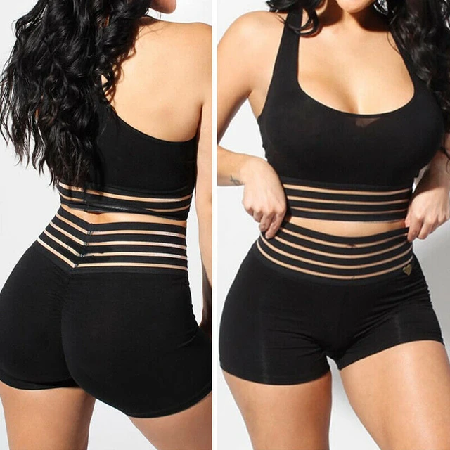 Sexy Yoga Shorts For Women Sports Wear High Waist Push Up Yoga Shorts  Fitness Short Pants Skinny Female Running Gym Clothing - AliExpress