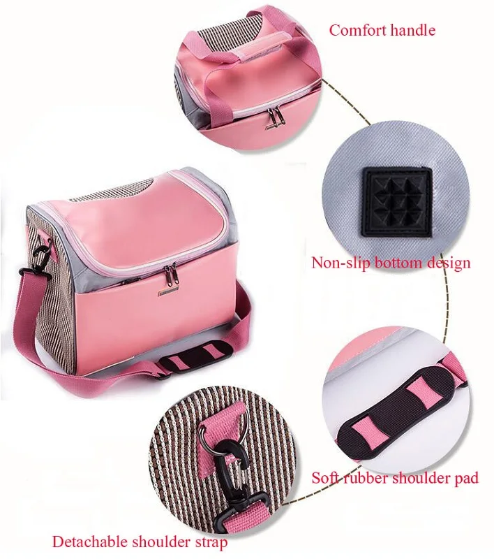 Новейший модный дизайн, розовый щенок, дорожные сумки на плечо, удобная дышащая сумка для переноски собак, кошек, собак, собак, домашних животных, полиуретановых носителей