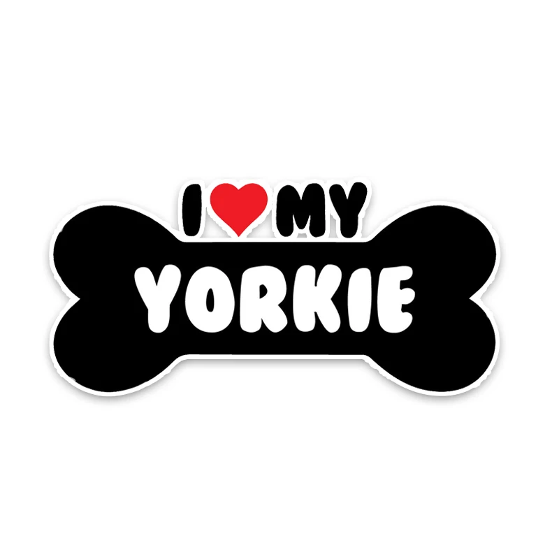 YJZT 15*7 1 см I Heart My Yorkie Dog Bone ПВХ автомобильный бампер автомобильные наклейки