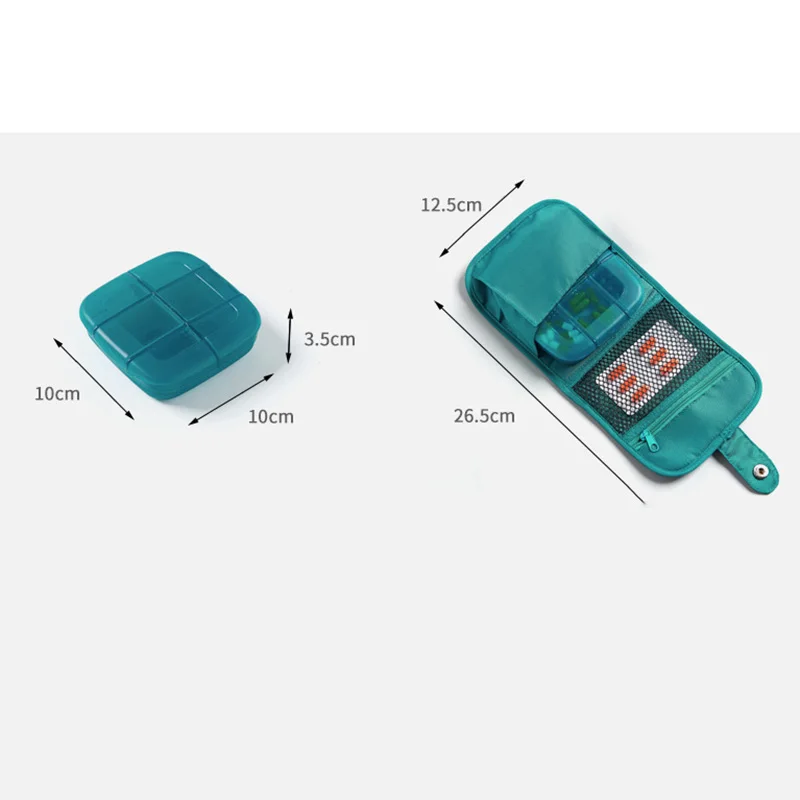 Аксессуары для путешествий, 6 сеток, чехлы для таблеток, разветвители, аптечки первой помощи, аптечки, органайзер, сумка, портативная коробка для хранения, аксессуары