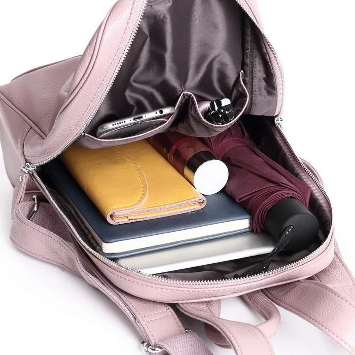 High Quality leather school backpack