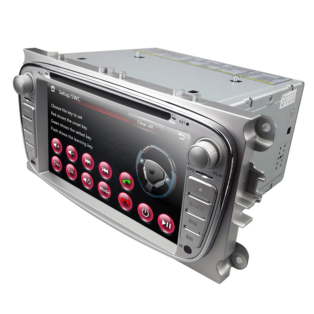 

7Inch 2Din Car DVD Player For Ford Focus 2 S-Max C-Max Mondeo 4 Galaxy Kuga 2008-2010 RDS DAB+ OBD2 Mirror link Subwoofer Camera