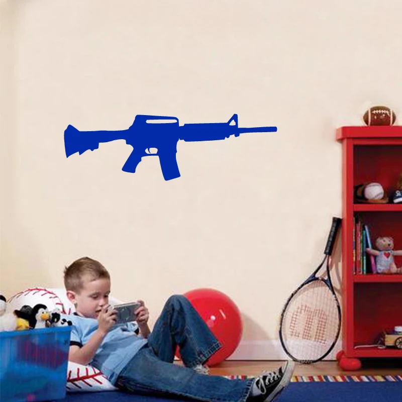 Assault Rifle Decals Boys Room Decor