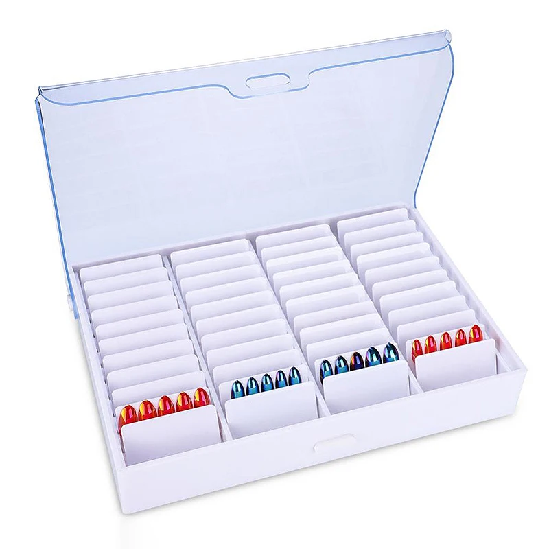 Kaufen Maniküre Werkzeuge Lagerung Box Leere Klar Nagel Kunst Dekoration Strass Edelstein Perle Container Make Up Organizer Display Lagerung Box