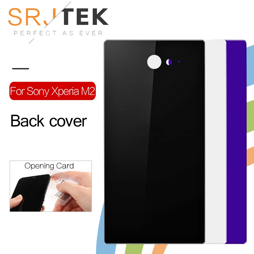 

SRJTEK For Sony Xperia M2 D2302 D2303 D2305 D2306 Housing Battery Cover Door Rear Cover Chassis Frame Back Cover High Quality