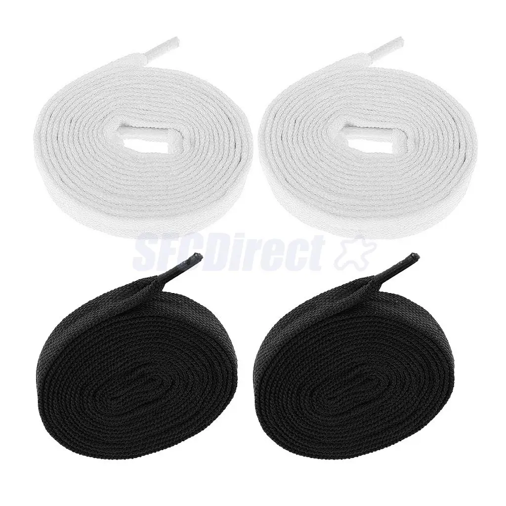 2 Pairs Non-skid Ice Hockey Skates Roller Skate Boots Shoe Laces for Men Women Outdoor Skating Accessories