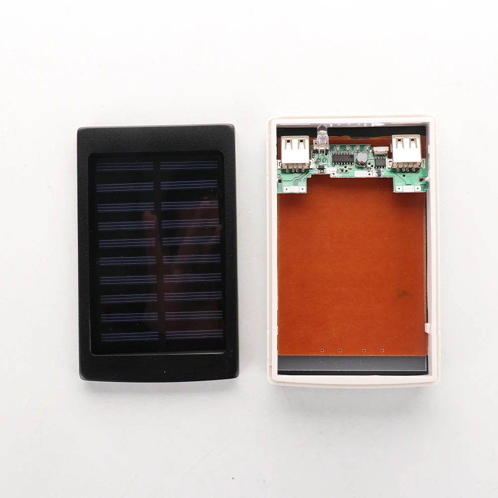 DIY Solar 18650 Power Bank Box 5*18650 Charger Box Powerbank Case Dual USB Port with LED Lighting for Mobile Phone DIY Solar 18650 Power Bank Box 5*18650 Charger Box Powerbank Case Dual USB Port with LED Lighting for Mobile Phone