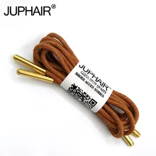 1-12 Pairs Yellow Brown High Quality Unise Laces Waxed Round Shoelaces Sneaker Solid Polyester Twisted Shoe Metal Head Shoelaces