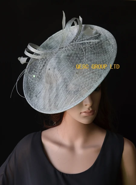New Large Sinamay Fascinator Hat With 