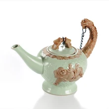 1 шт. Керамика Чай горшок китайский Майтрейя Будда фарфора Чай горшок Посуда для напитков кунг-фу Инструменты Чай горшок 100 мл~ 200 мл Чай Церемония подарок