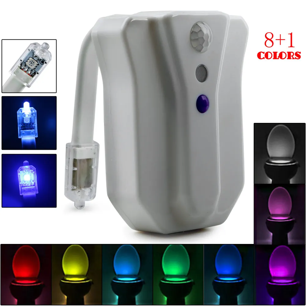 

Toilet Night light Auto Motion Activated Sensor Voice Control Cycle Colors 2 Modes Durable UV Sterilizer Light For Indoor