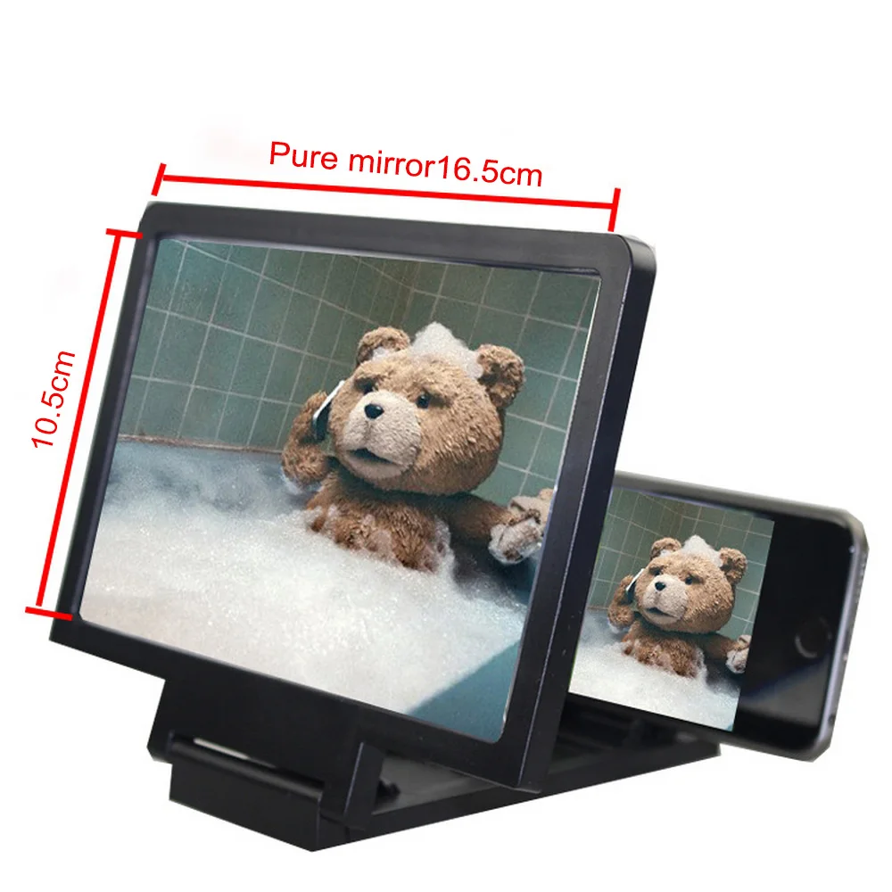 3D Frame Magnifier Screen 3D Screen Movie Amplifier 3X Zoom Enlarged Phone Screen Video Amplifier Radiation Eye desk magnifier