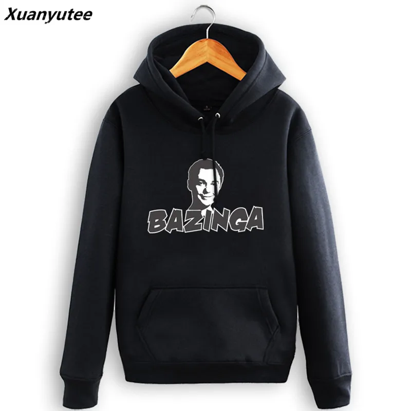 Xuanyutee Bazinga мужские толстовки флисовые хлопковые пуловеры с принтом TBBT Sheldon Cosplay EU S