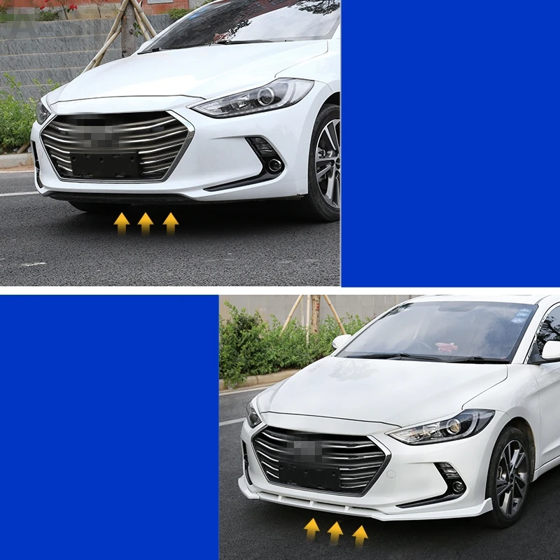 Аксессуары для переднего бампера hyundai Elantra 2016 2017 2018 ABS Chrome защита от царапин и