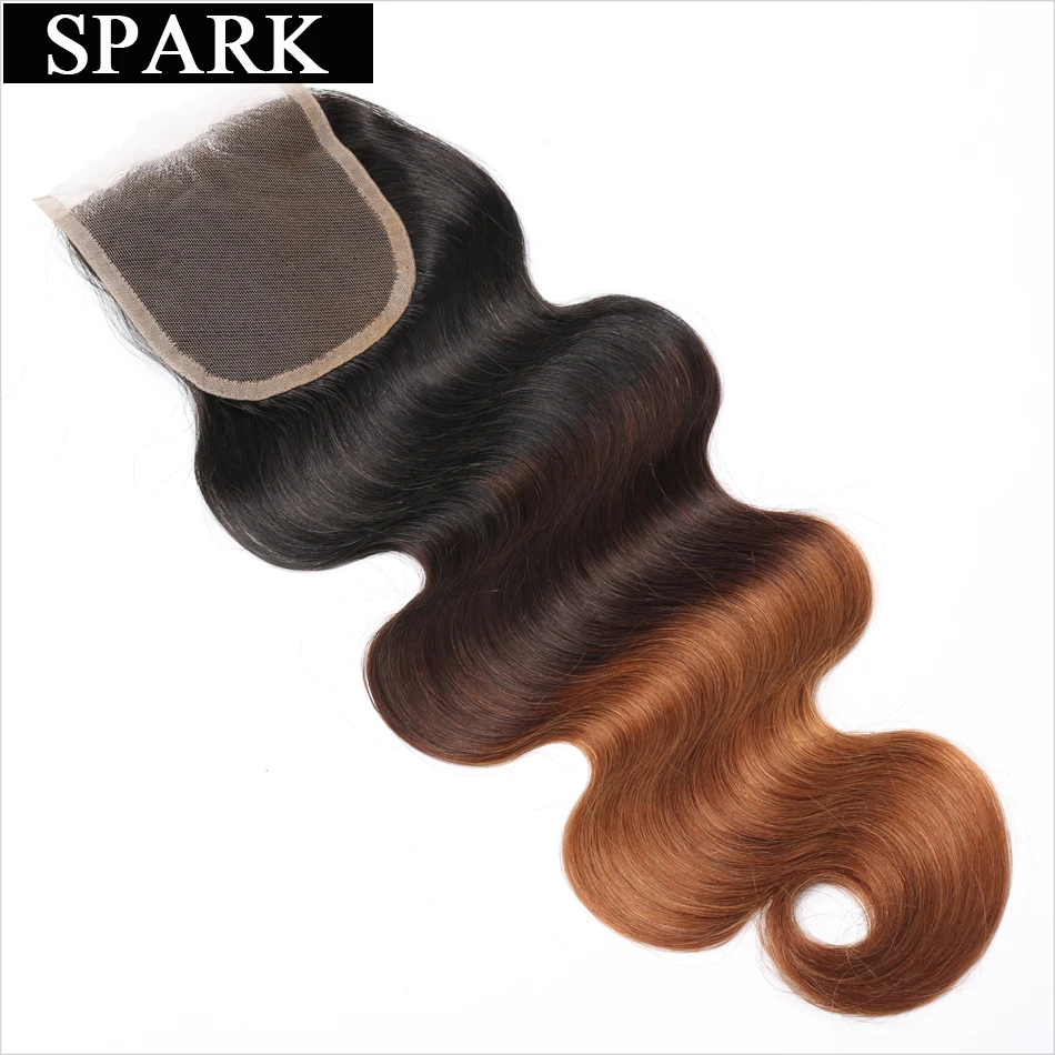 Spark Body Wave Swiss Closure Brazilian Remy font b Human b font font b Hair b