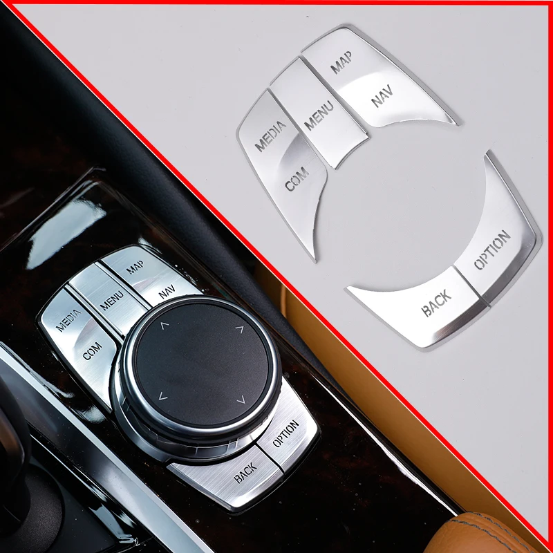 

For BMW F30 F34 F10 F20 F25 F26 F48 F07 X1 X3 X5 X6 1/2/3/4/5/6/7 Series Car Multimedia Button Cover Knob Frame Decoration Trim