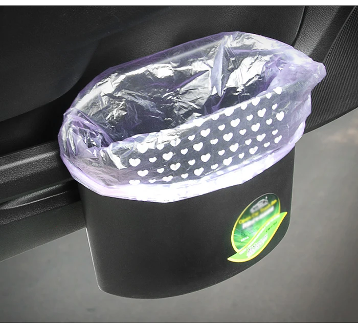 Автомобильное сиденье на заднем сиденье открытая мусорная корзина дверь мусорное ведро автомобильное сиденье на заднем сиденье ведро мини автомобильный ящик для хранения Черный ABS автомобильный держатель