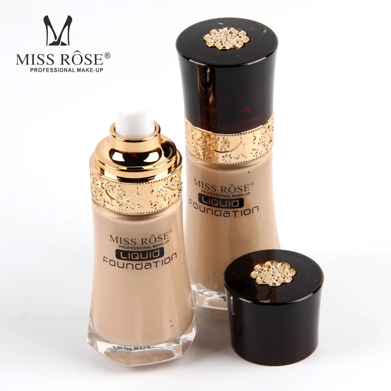 

MISS ROSE New Foundation Liquid Glass Bottle Concealer Foundation Liquid Foundation for Beauty women cosmetic gift