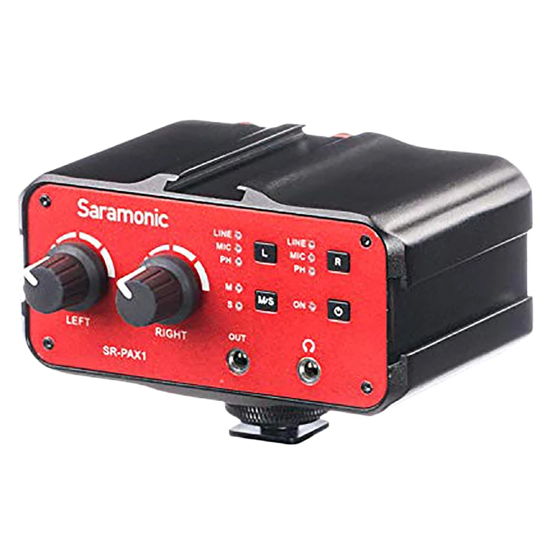 Saramonic Универсальный микрофонный аудио адаптер Миксер с стерео и двойной моно 3,5 мм входами для Canon Nikon Dslr камеры видеокамеры