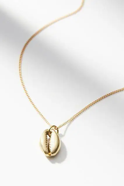 Винтажное модное золотое ожерелье с раковинами из серебряного сплава для женщин, подвеска в форме простой морской волны, пляж бохо, богемные ювелирные изделия