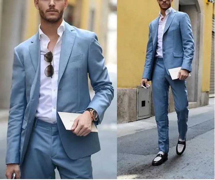 

MS28 2017 New Fashion Custom Made Bridegroon Men's Business Suits Blazer Wedding Men Slim Fit Tuxedo Jacket+Pants