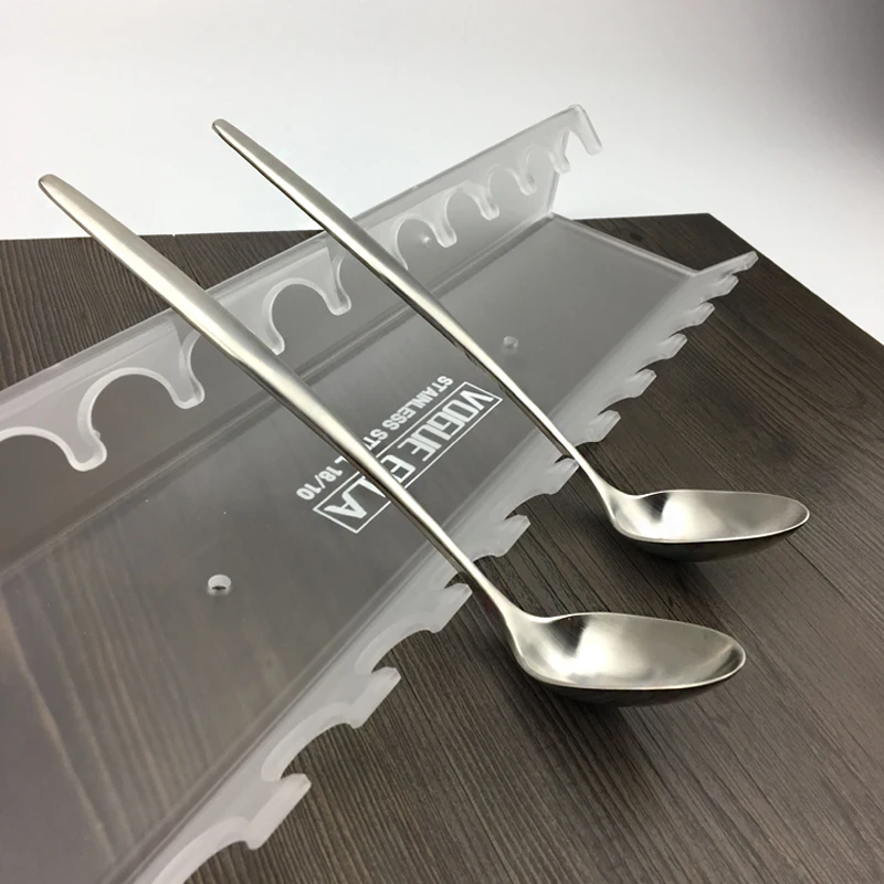 Quality Stainless Steel Spoon Small Vertical Soup Spoon Thickened Honey Spoon Serving Cutlery