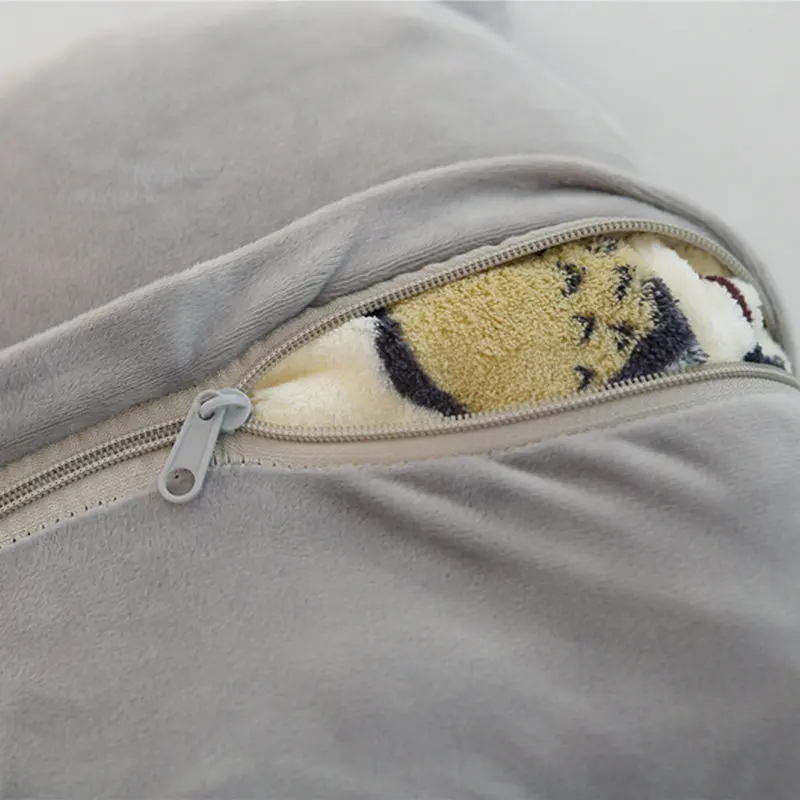 Тоторо, Япония, плюшевая подушка с мягким фланелевым одеялом, фаршированная ручная грелка, мягкие игрушки для детей, Подушка для спальни для девушки
