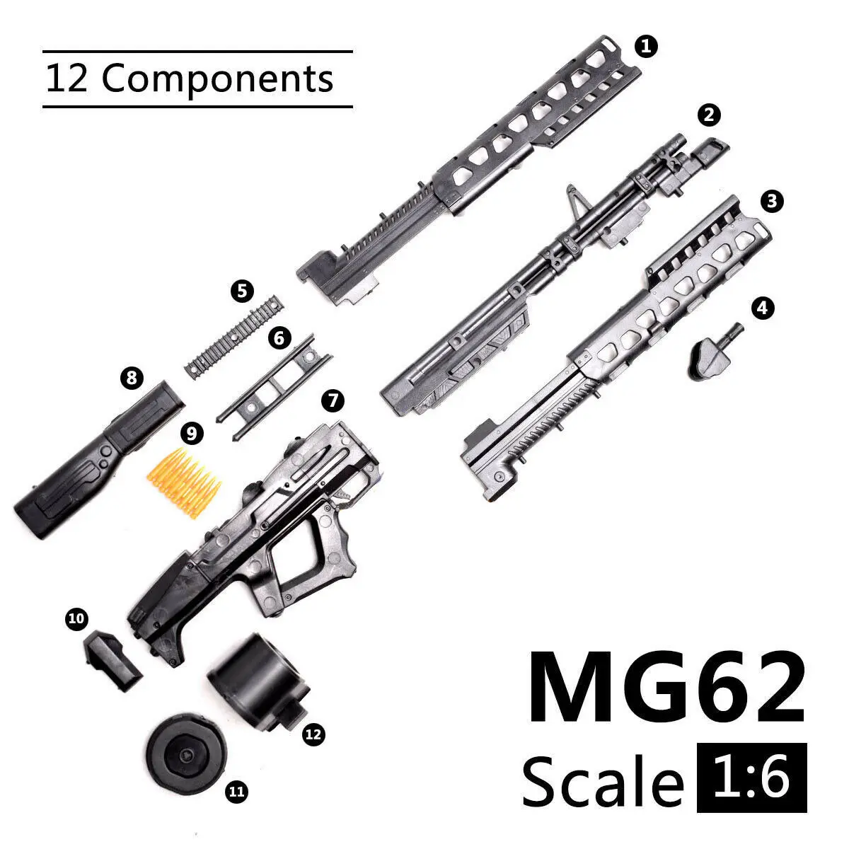 1/6 масштаб Аватар MG62 сборки пистолет модель головоломки здание кирпич пистолет оружие фигурка