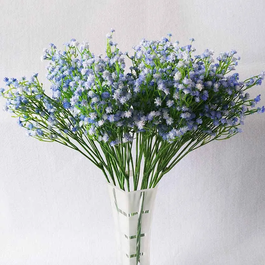 Zonaflor 9Pcs/lot Artificial PU Fake Flowers Real Touch Babybreath Artificial Flower High Quality Home Decorations For Wedding