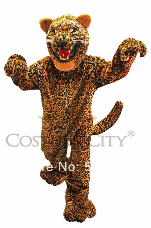 Костюм-талисман с золотым Ягуаром для взрослых праздничная тема костюм дикого