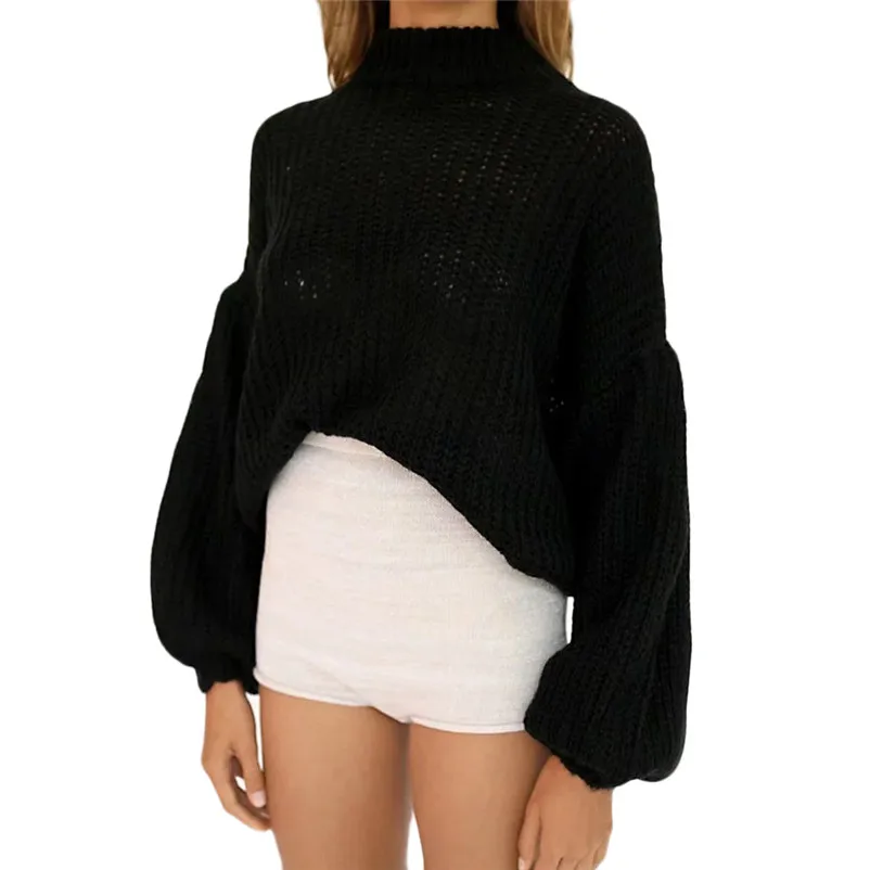 High quality sweater women winter 2018 Casual Fashion Sleeve Round Neck Long Sleeve female Solid Sweater Top Blouse O05#N (19)