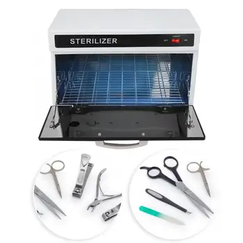 

220V Nail Tools Sterilizer Cabinet Nail Art Manicure Tools UV Sterilizer Cabinet Nail Manicure Machine Set EU Plug
