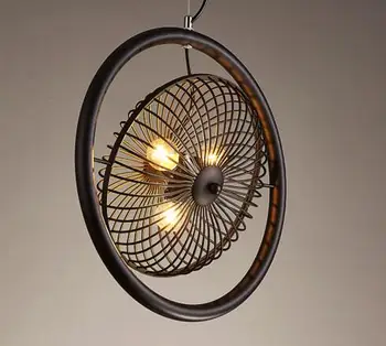 

Industrial American Style Retro Creative Individual Clothing Shop Cafe Net Cafe Restaurant Electric Fan Chandelier