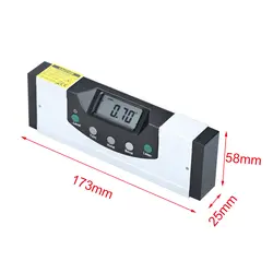 Мини лазерный уровень Дух Уровень градусов вертикально транспортир-угломер правитель 150/225 мм Цифровой спиртовой уровень цифровой угломер