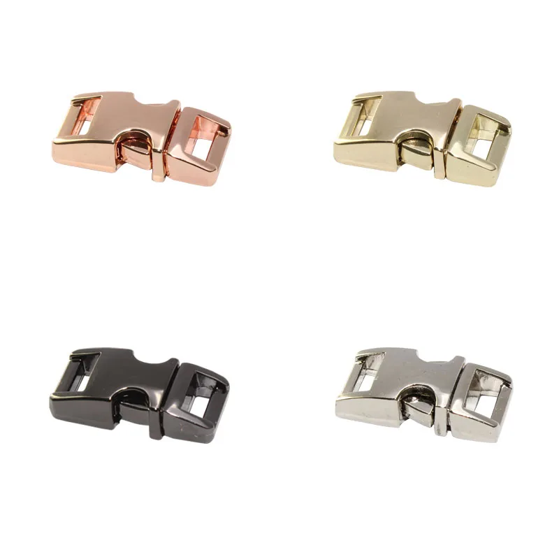 

2PCS 3/8" (10mm) Side Release Contoured Curved Metal Buckle for Bag Leather DIY Paracord Bracelet Accessories