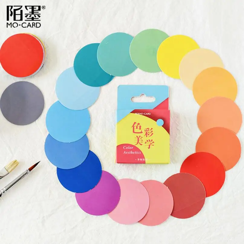 

Pure Color Round Shape Creative Office Novelty Sticky Notes Planner Stickers Page Index Post Office School Supplies Stationery