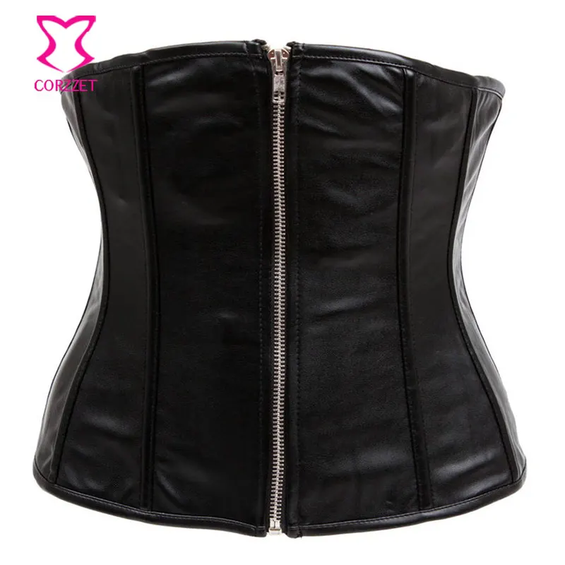 

Plus Size 6XL 5XL 4XL 3XL 2XL Sexy Gothic Waist Cincher Underbust Corset Busiter Black Leather Corpete Women Underwear