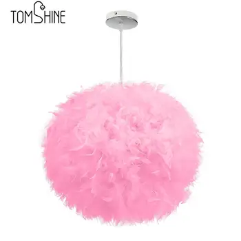 

Bedroom Feather Droplight E27 kid Bedroom Decorates lamp Exhibition Hall Simple Decoration Feather Droplight Ball Lamp