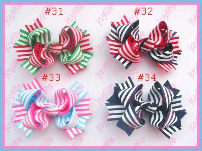 

Free shipping 80pcs 4.5" Girl Boutique hair bows two tone windmill Hair Bows