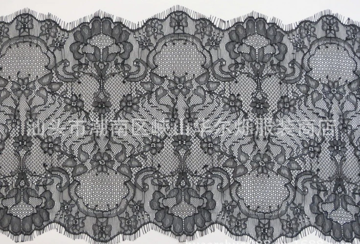 

FREE SHIPPING superb 26cm wide 3 yards per piece non-elastic eyelash lace trim , XERY0112Q