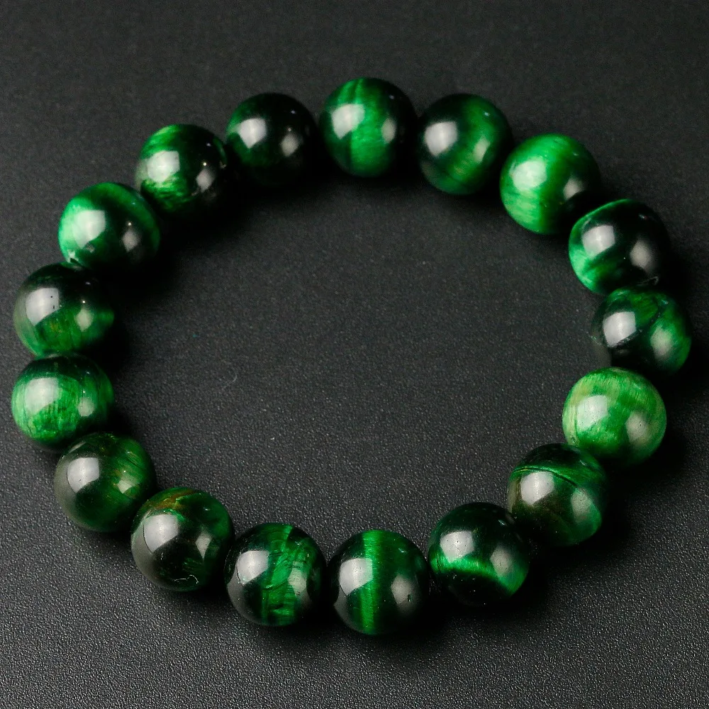 

Green Tiger Eye Beaded Bracelets & Bangles Trendy Natural Stone Bracelet For Women Lucky Men Jewelry