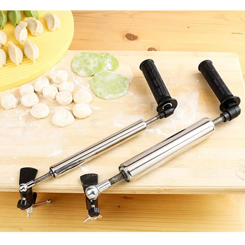 

Dumpling, Bun Skin Maker Roller Stainless Steel Rolling Pin Adjustable Roller Labor-saving Fixed Baking Tool Kitchen Accessories