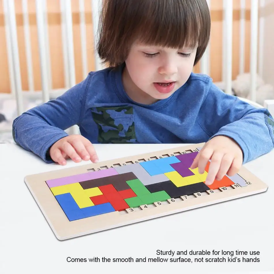 Детские деревянные прочные красочные тетрис игровые блоки Катамино паззл игрушка детская настольная игра для детей Обучающие умные игрушки
