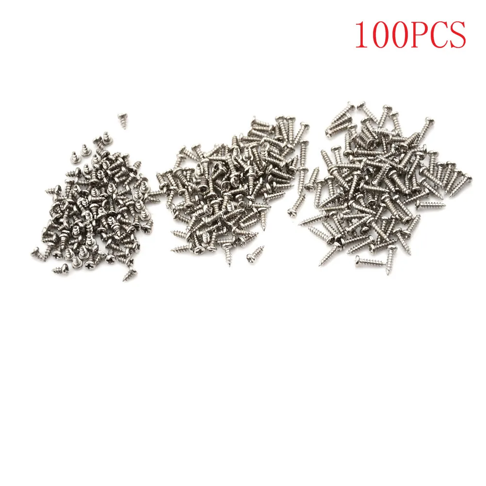 NEW 100pcs  2x6/8/10mm Screws Nuts M2 Flat Round Head Fit Hinges Countersunk Self-Tapping Screws Wood Hardware Tool Wholesale