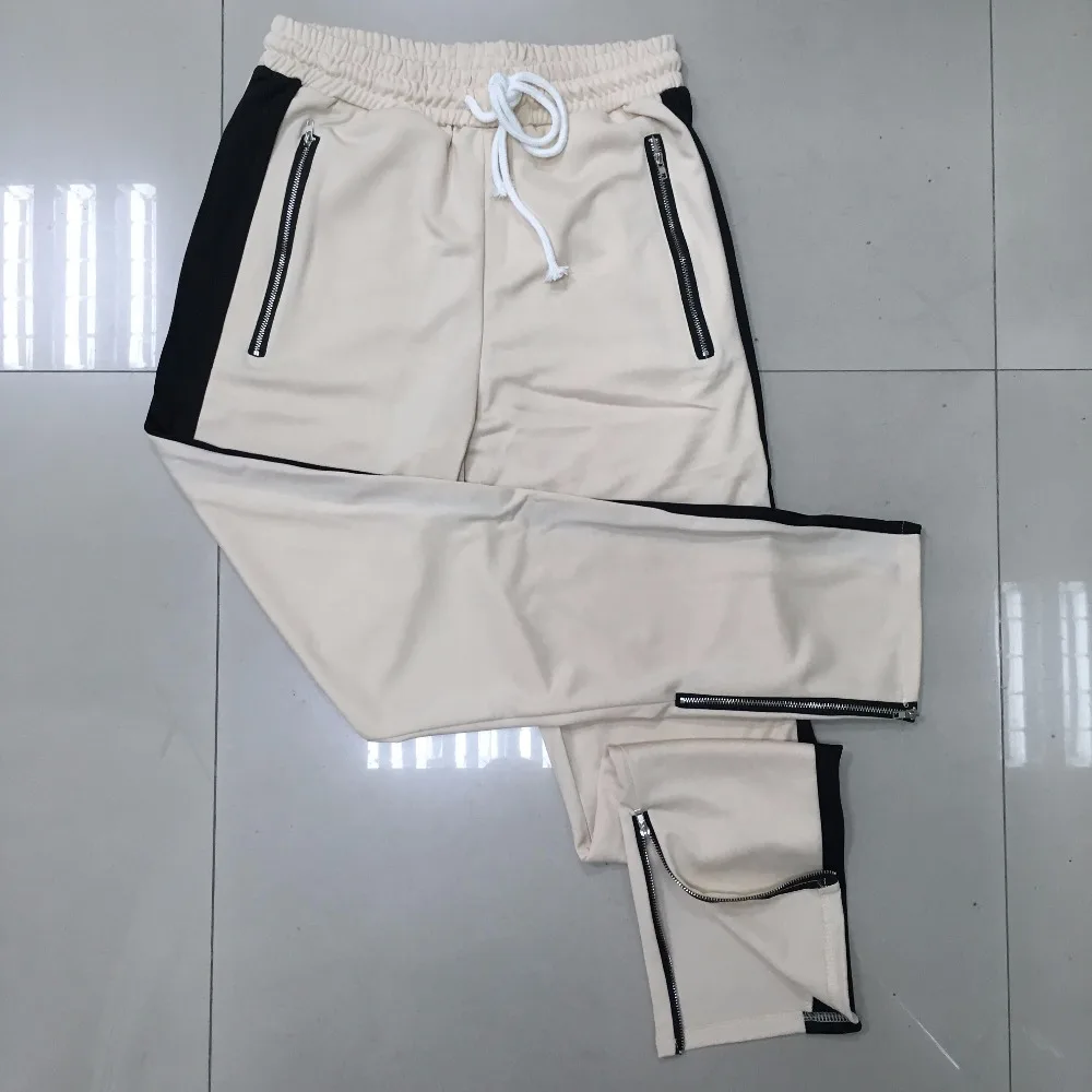 مستقيم بانت الرجال مخطط السراويل تجريب النشطة sweatpants الصوف خليط اللون عارضة المسار السراويل السراويل