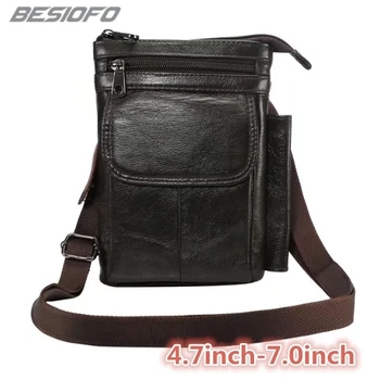 

Genuine Leather With Belt Shoulder Bag Holster Zipper Pouch Hook Loop Cover Phone Case For OPPO F1 F3 F5 F7 7A R9 R11 R15 R17