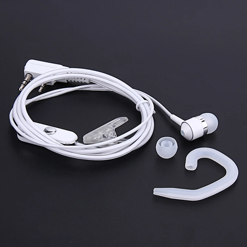 2 Pin Earphone Headphone Ear Hook Headset PTT MIC for BAOFENG KENWOOD Retevis HYT Radio Walkie Talkie Interphone (4)