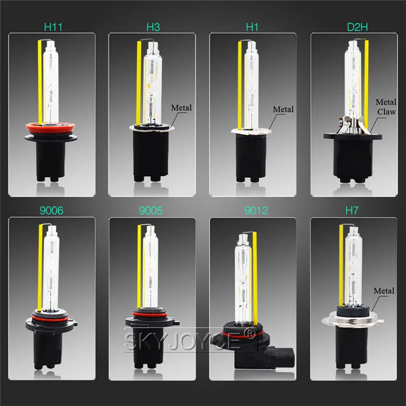 SKYJOYCE переменного тока 12В 55 Вт D2H комплект ксеноновых фар, Высокопрочная конструкция 5500 к Быстрый Яркий Автомобильные фары комплект ксеноновых фар H7 H11 H3 HB3 HB4 H1 55 Вт Быстрый старт Балласт Xenon HID балласт