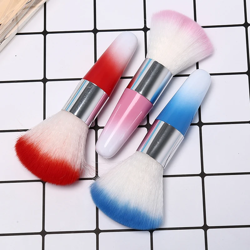1pcs Nail Art Dust Brush Remover Dust Powder Brushes Cleaner for Acrylic UV Gel Nails Cleaning